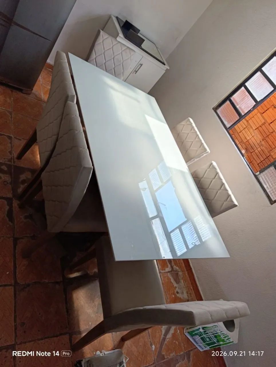 Mesa com 6 cadeiras tampo em laka nova na promoção  - Foto 2
