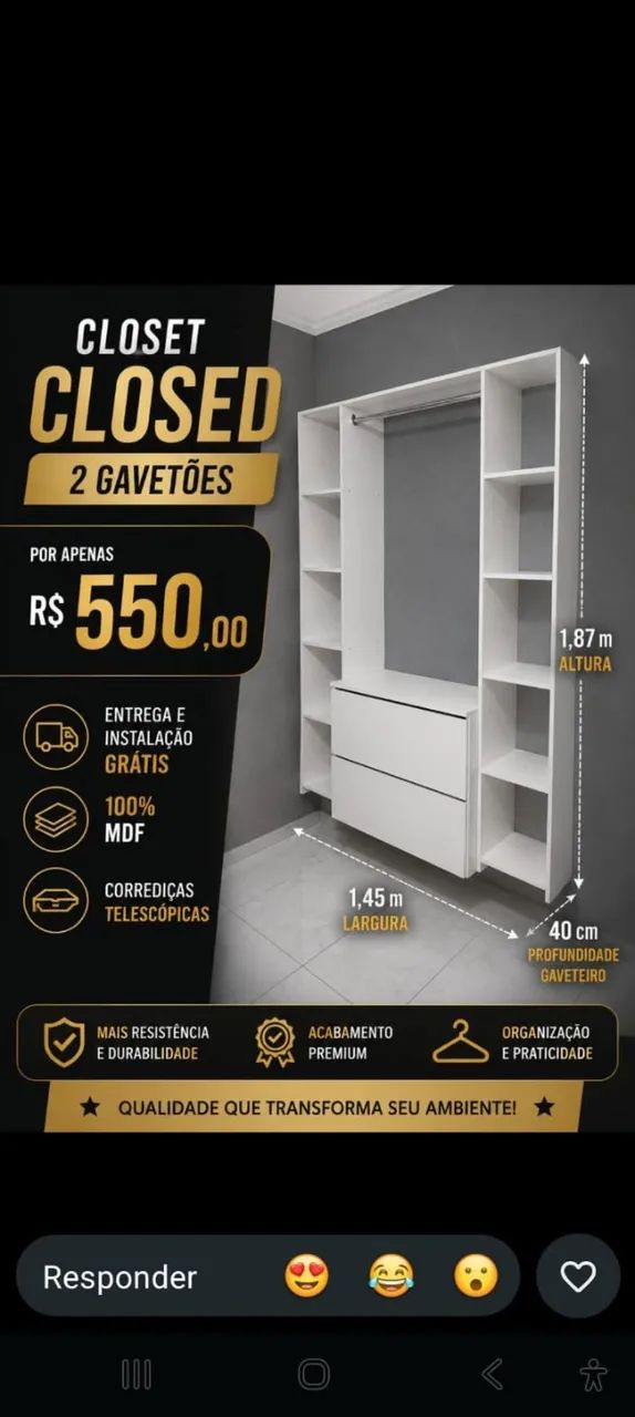 CLOSETS MDF NOVO 