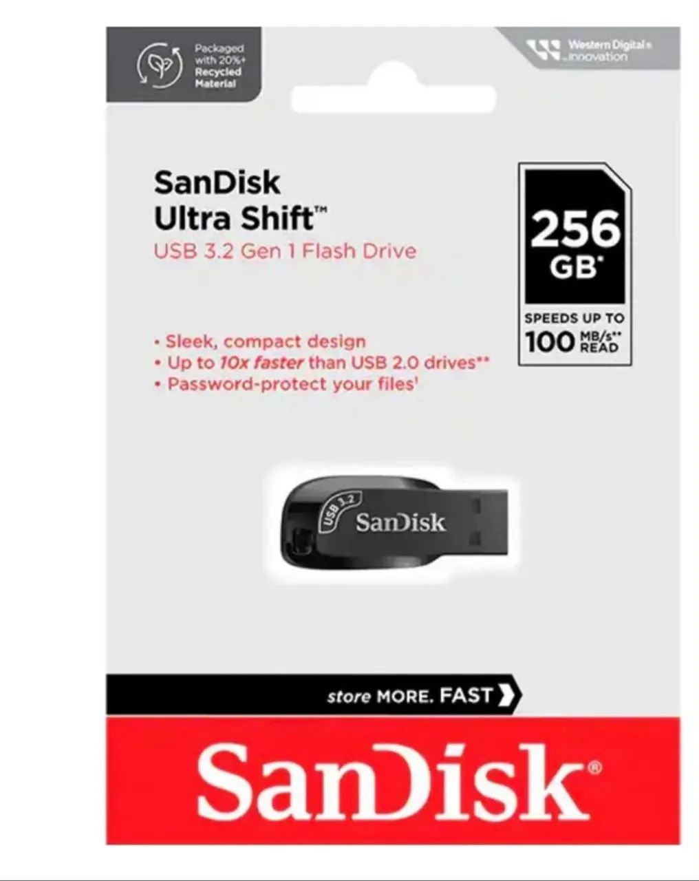 Pendrive SanDisk Ultra Shift 256GB USB 3.2 <br> - Foto 4