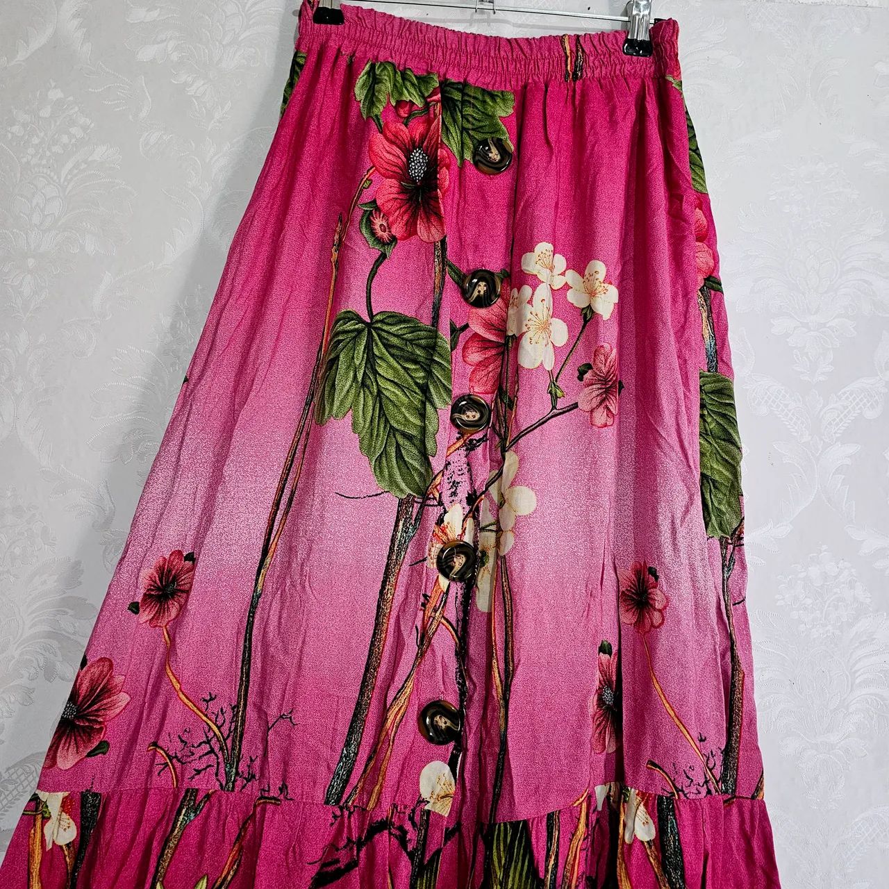 saia longa lorena fashion floral m - Foto 4