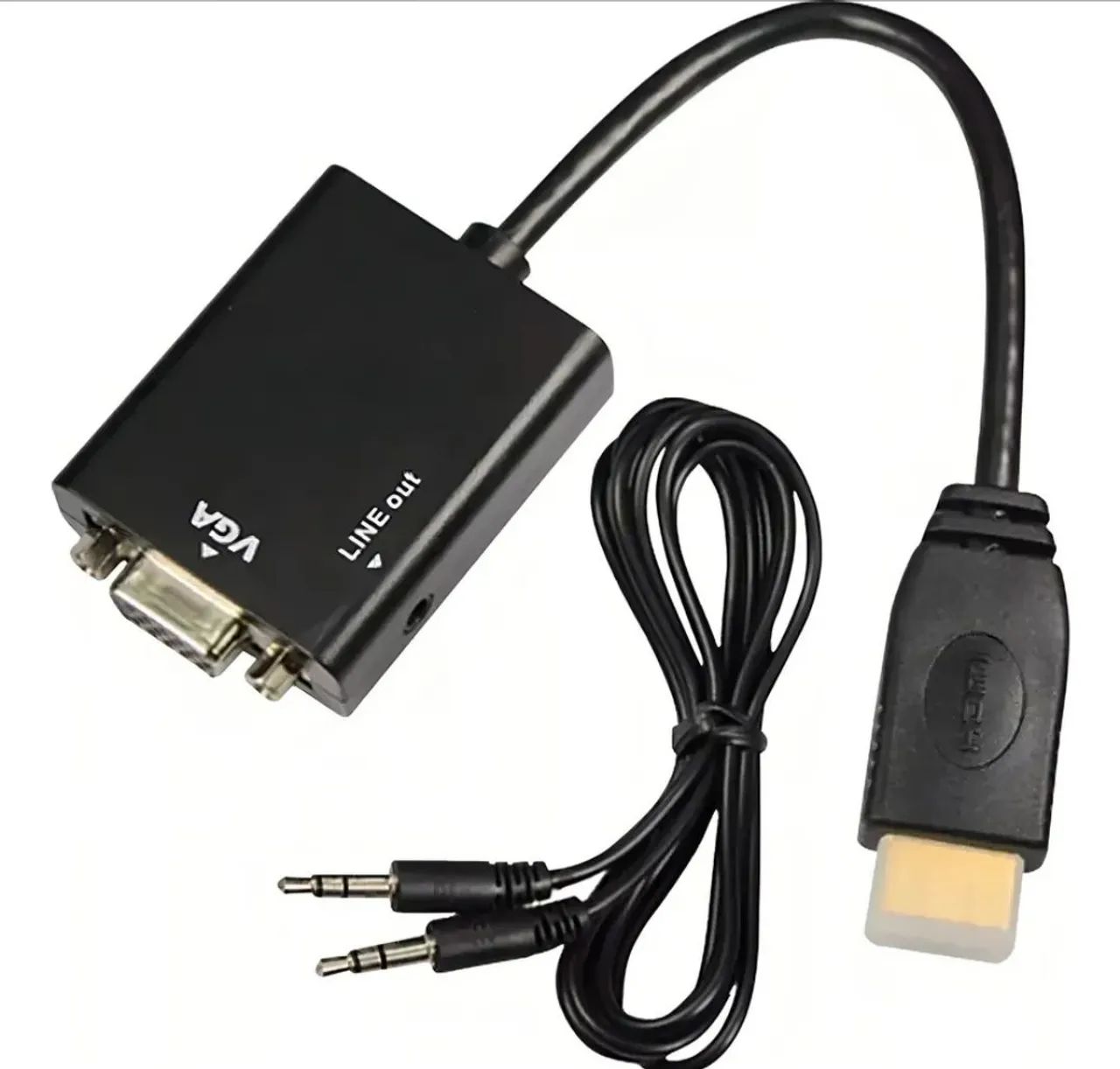 Adaptador Cabo Conversor Hdmi Para Saída Vga Com Audio P2