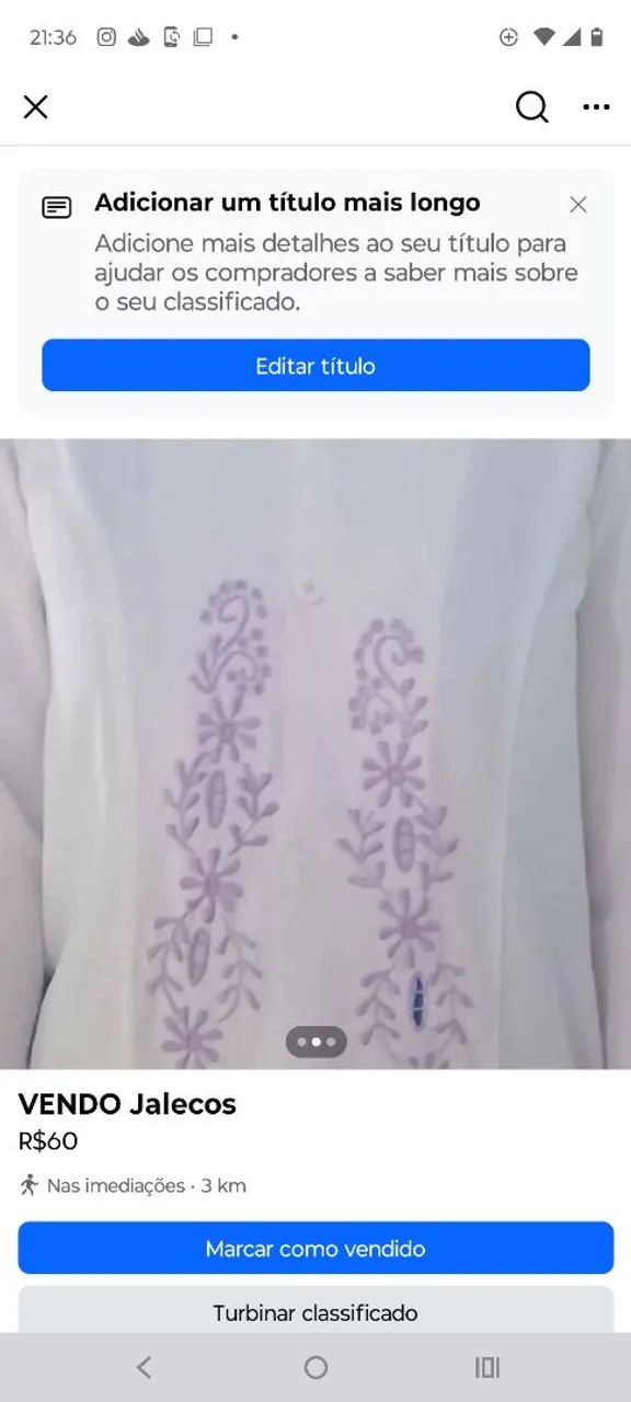 VENDO JALECOS 