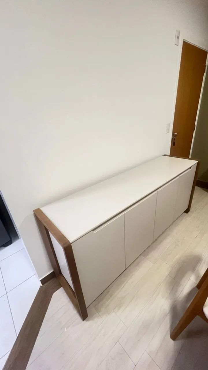 180cm Buffet in Off White Matte/Natural