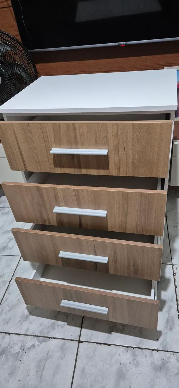 CÔMODA 4 GAVETAS NOVA - Foto 4