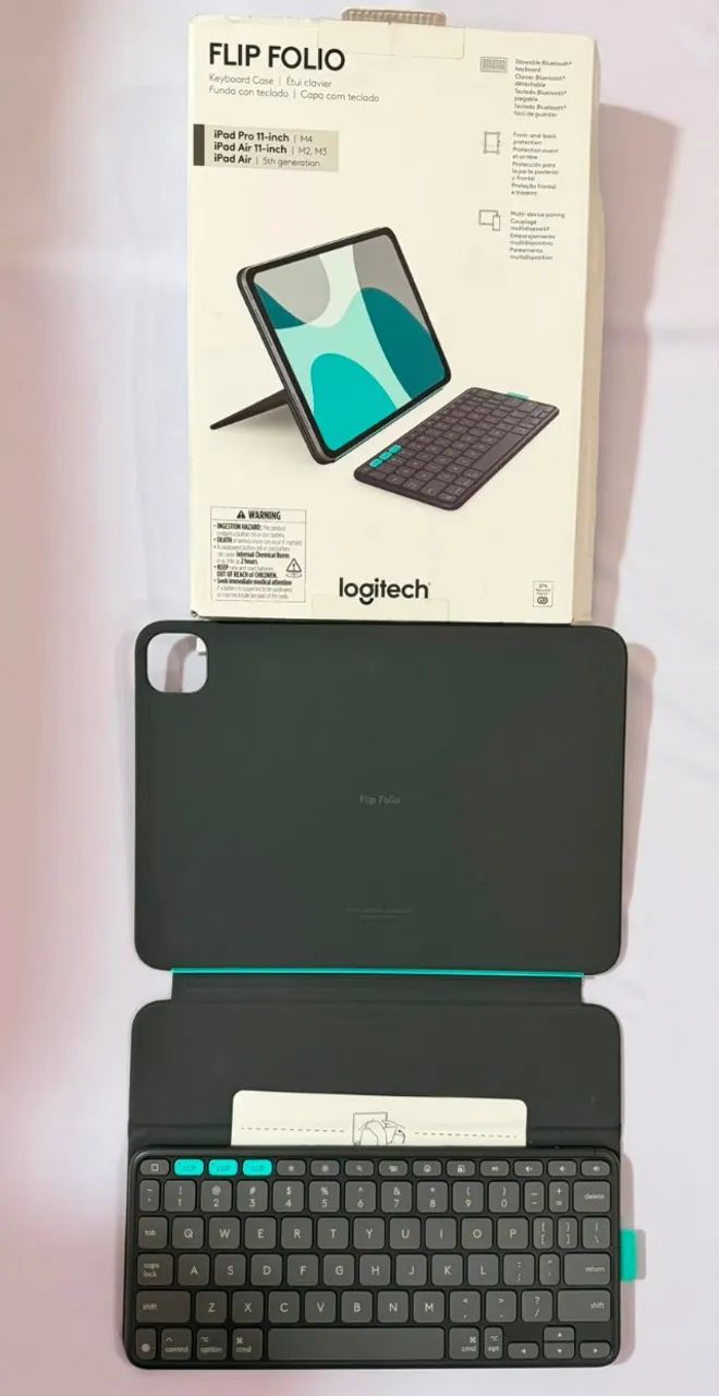 Capa com Teclado Logitech Flip Folio para iPad Pro 11", iPad Air 11" - Foto 2