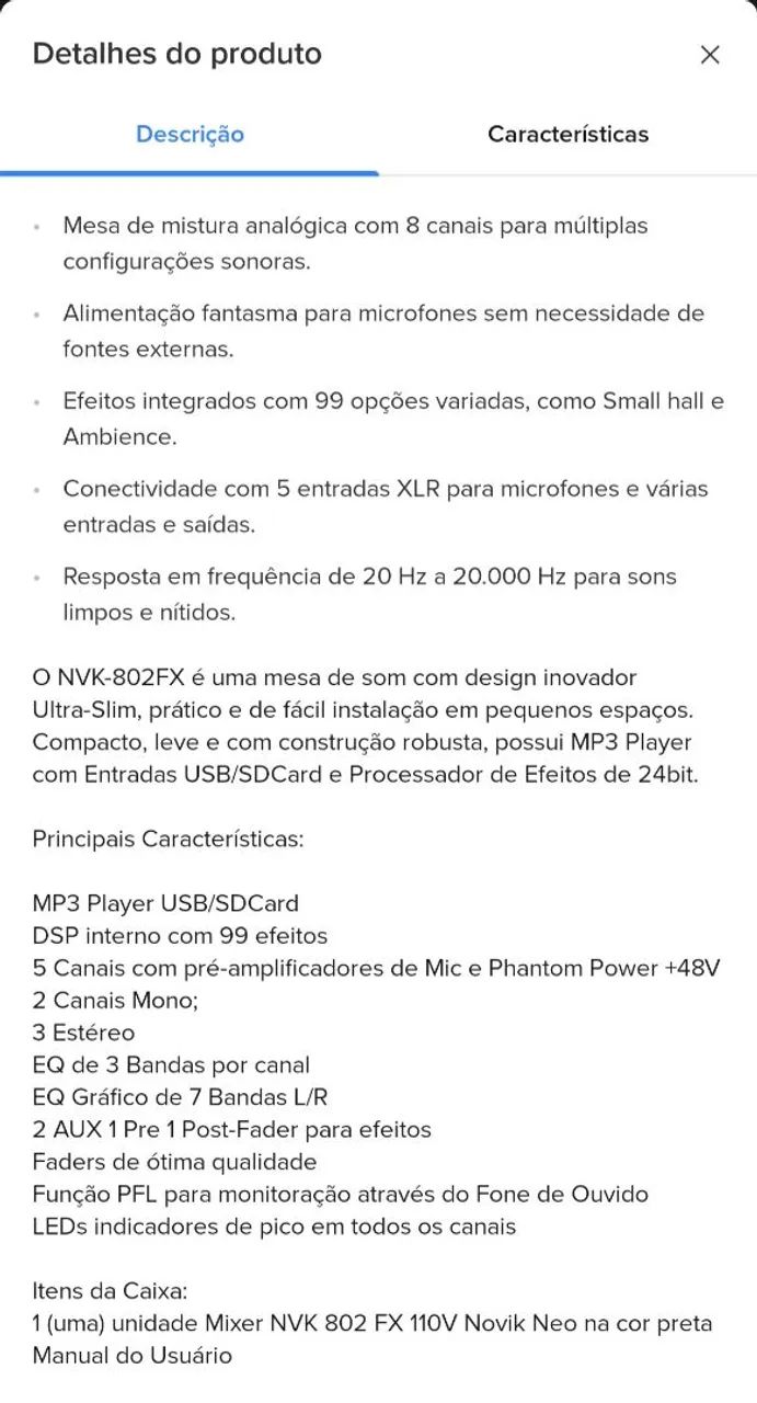 MESA DE SOM NOVIK 802FX usada - Foto 2