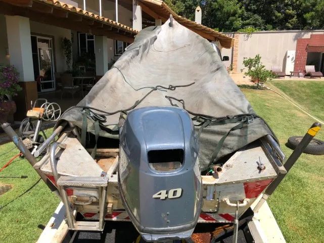 Barco de pesca completo com motor Yamaha + reboque - Foto 5