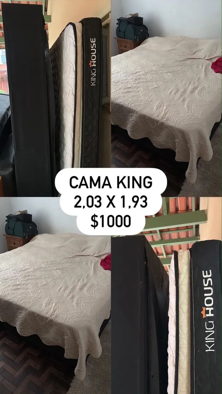 Cama box King com colchão
