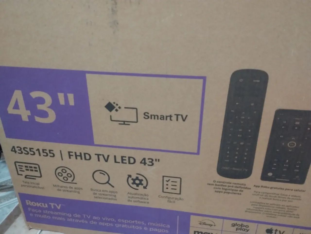 SMART TV 43 AOC Roku TV lacrada na caixa - Foto 2