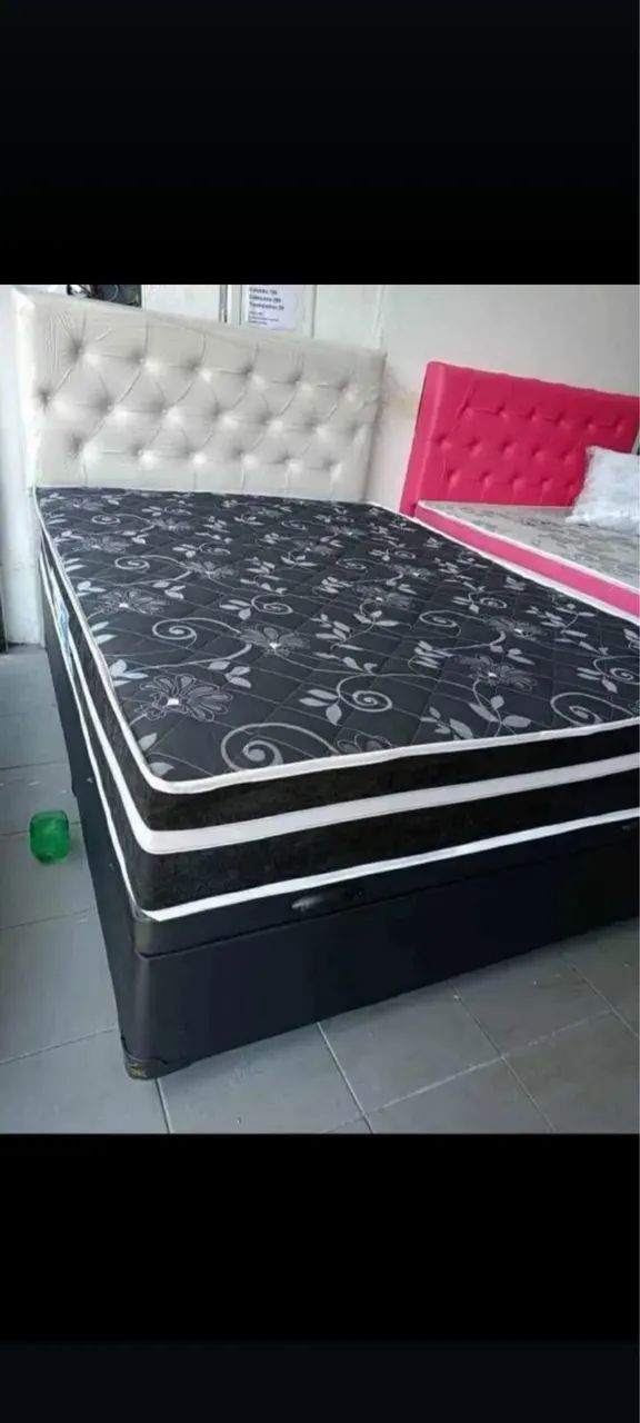 Cama casal baú e colchão molas Bonnel   - Foto 3