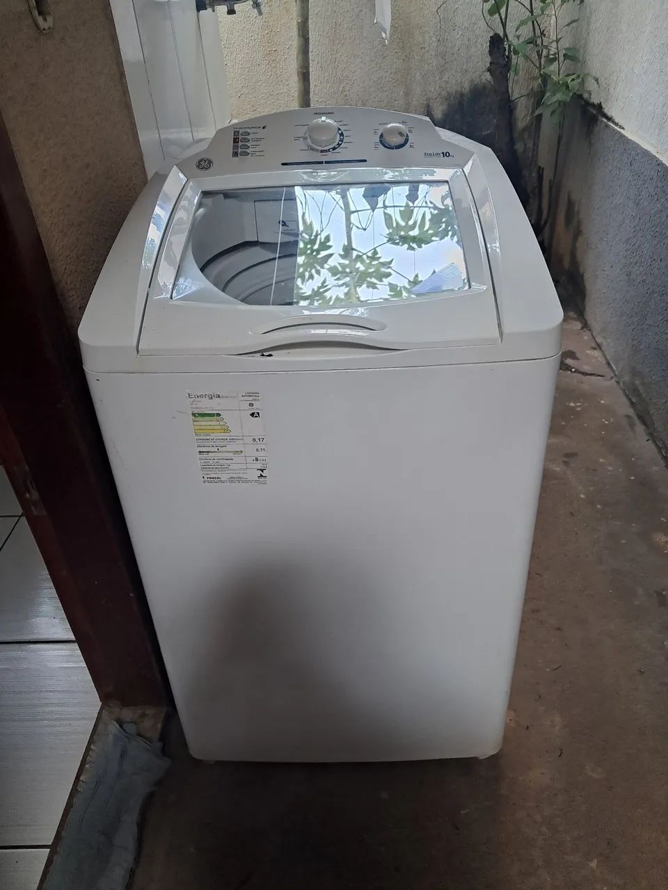 Máquina de lavar com defeito 