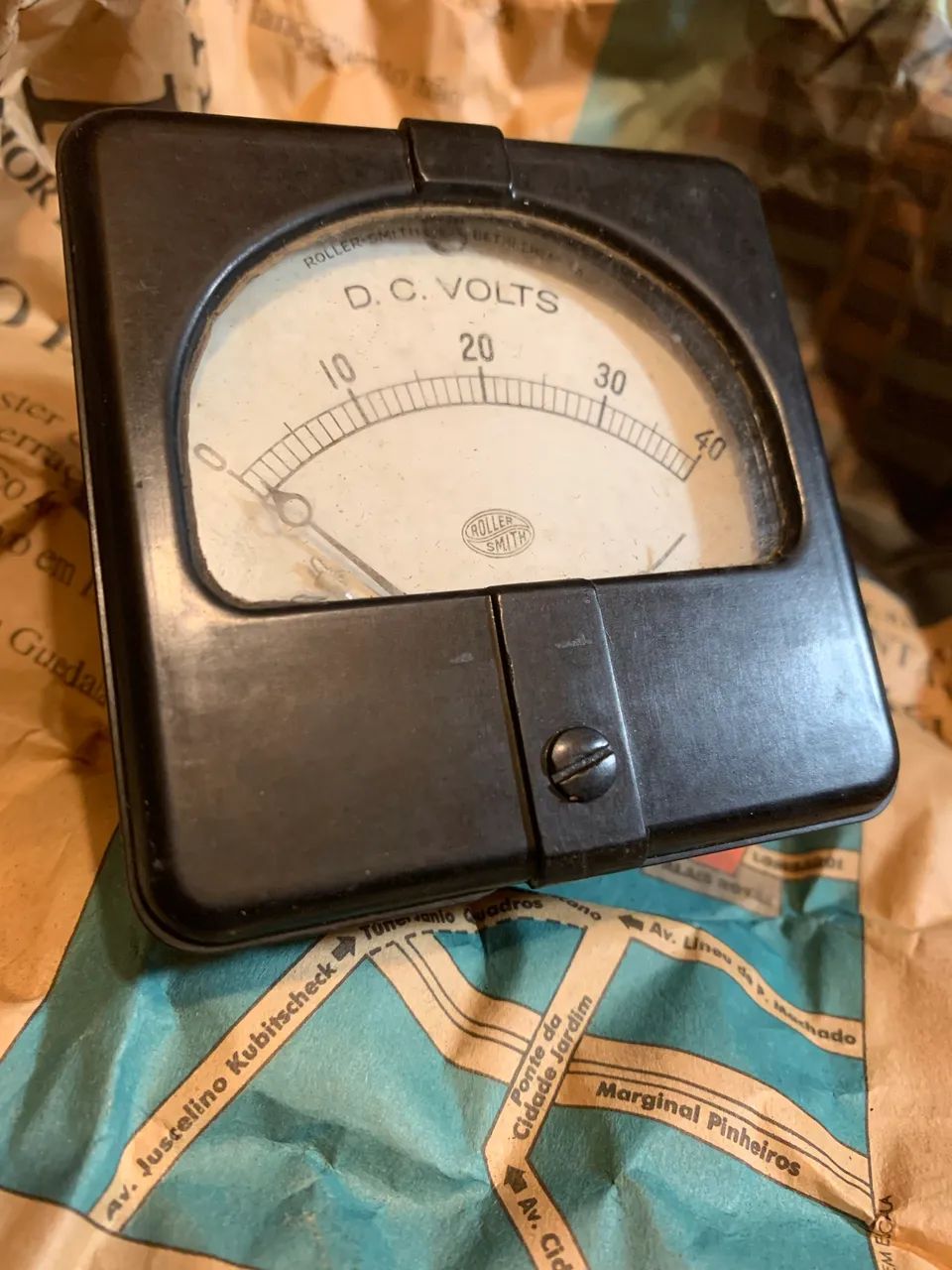 Voltímetro Analógico Vintage Chassi de Rádio  - Foto 4