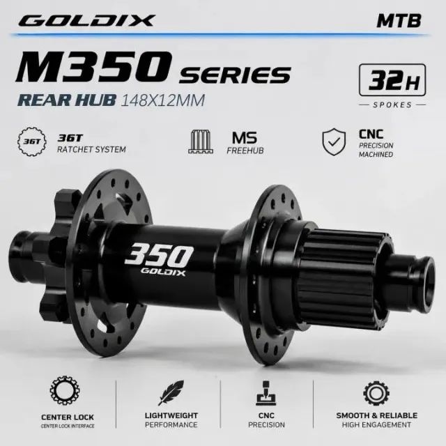 半沢直キ true Cubo Traseiro GOLDIX M350 MTB Boost 32 Furos Ratchet 36T J-Bend 6