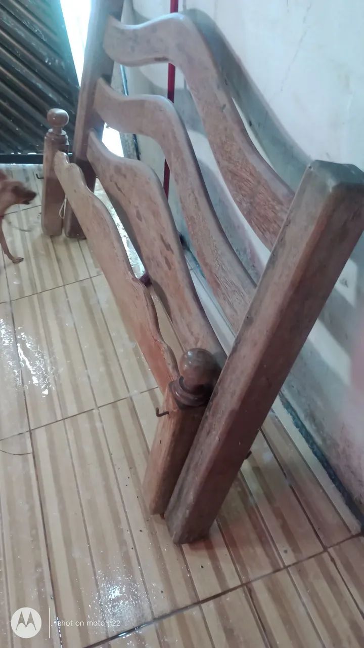 Cama de casal rustica madeira - Foto 3