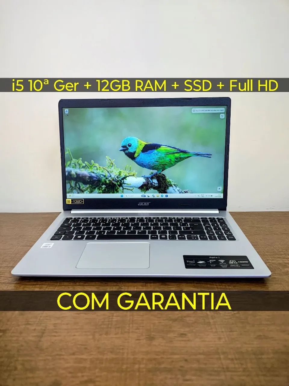Notebook Acer Aspire 5 | Core i5 10ª Ger | 12GB RAM | SSD 256GB