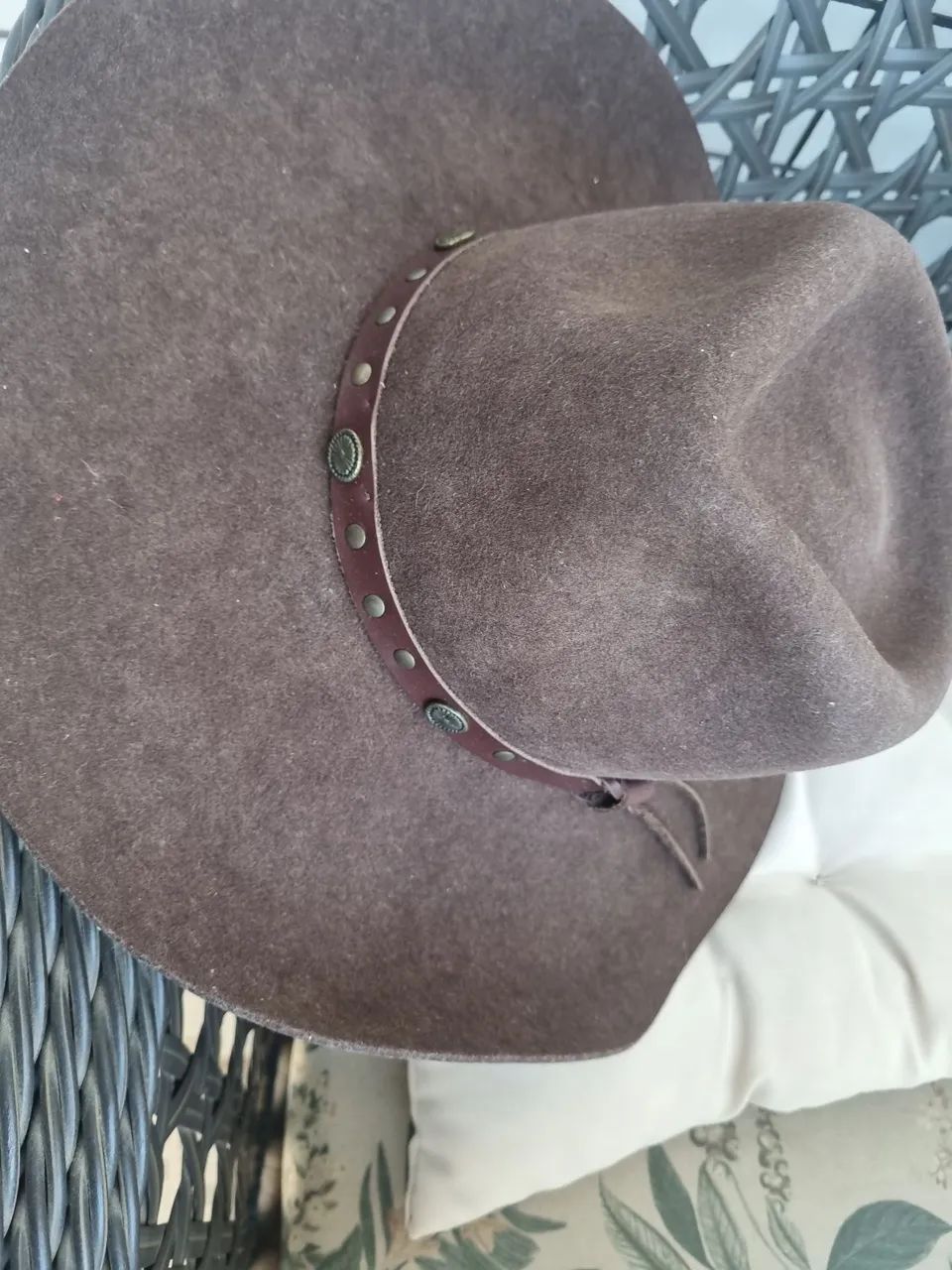 Chapéu Prada vintage masculino marrom  - Foto 3