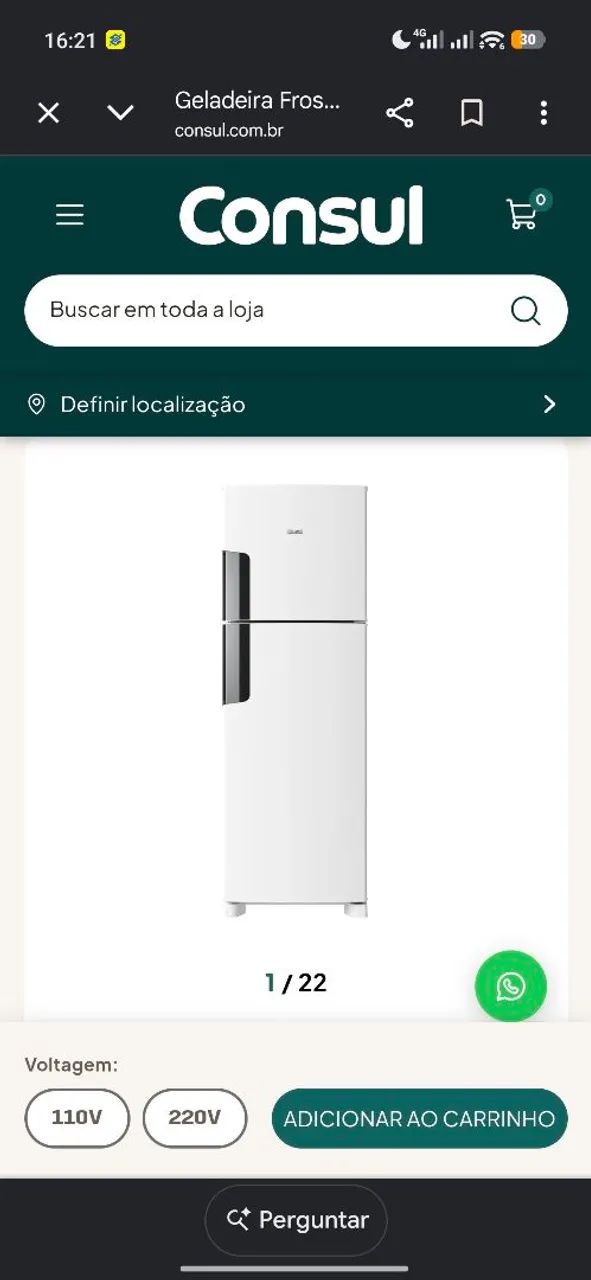 Geladeira Nova Consul