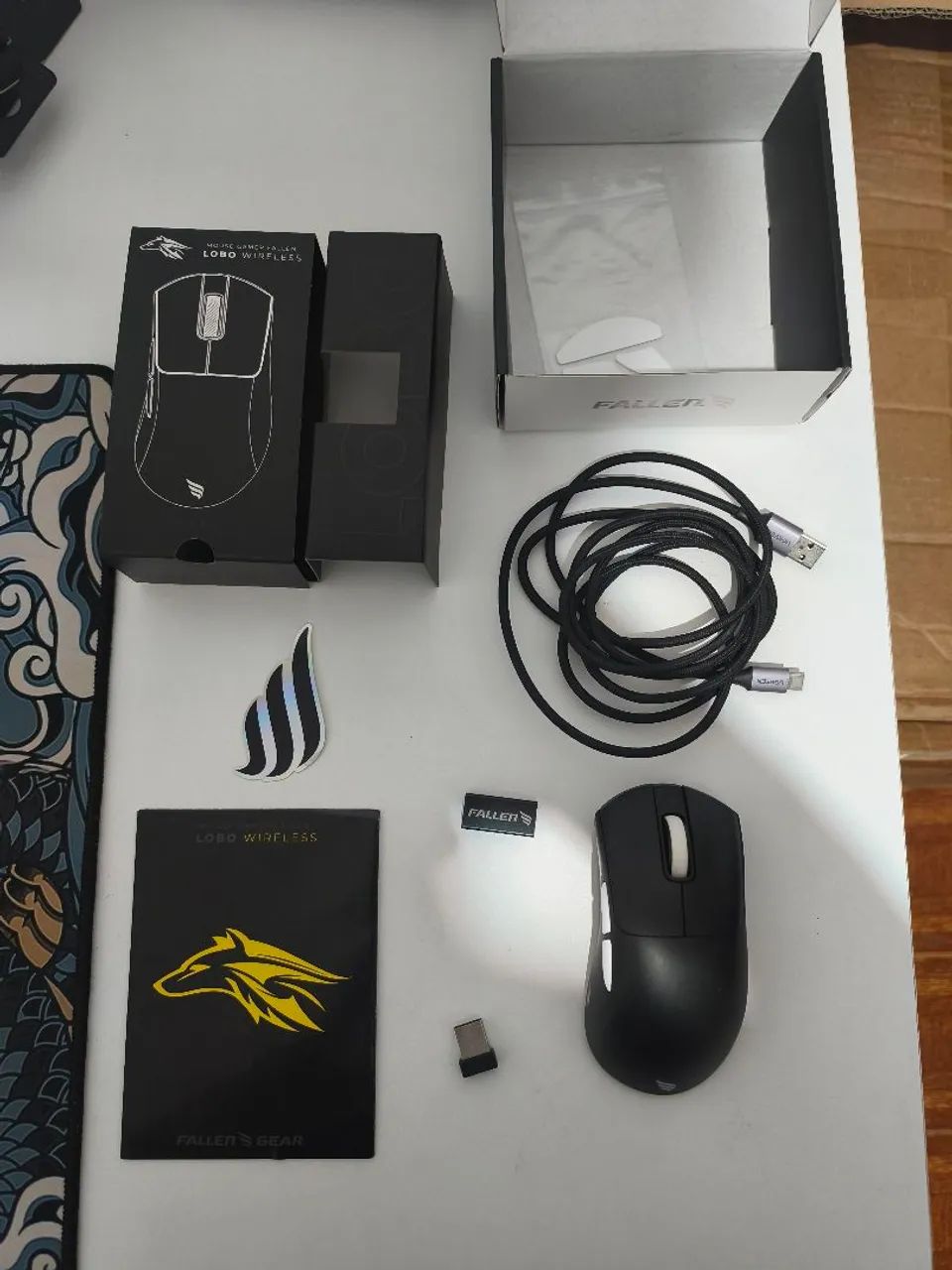  Mouse Gamer Fallen Lobo Wireless - Leve, Rápido e de Alta Performance!