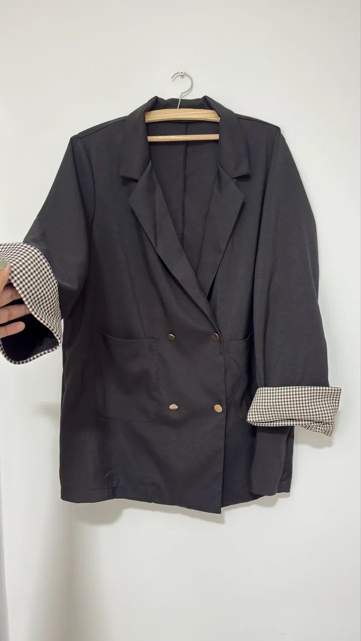 Blazer feminino preto SHEIN xxl 