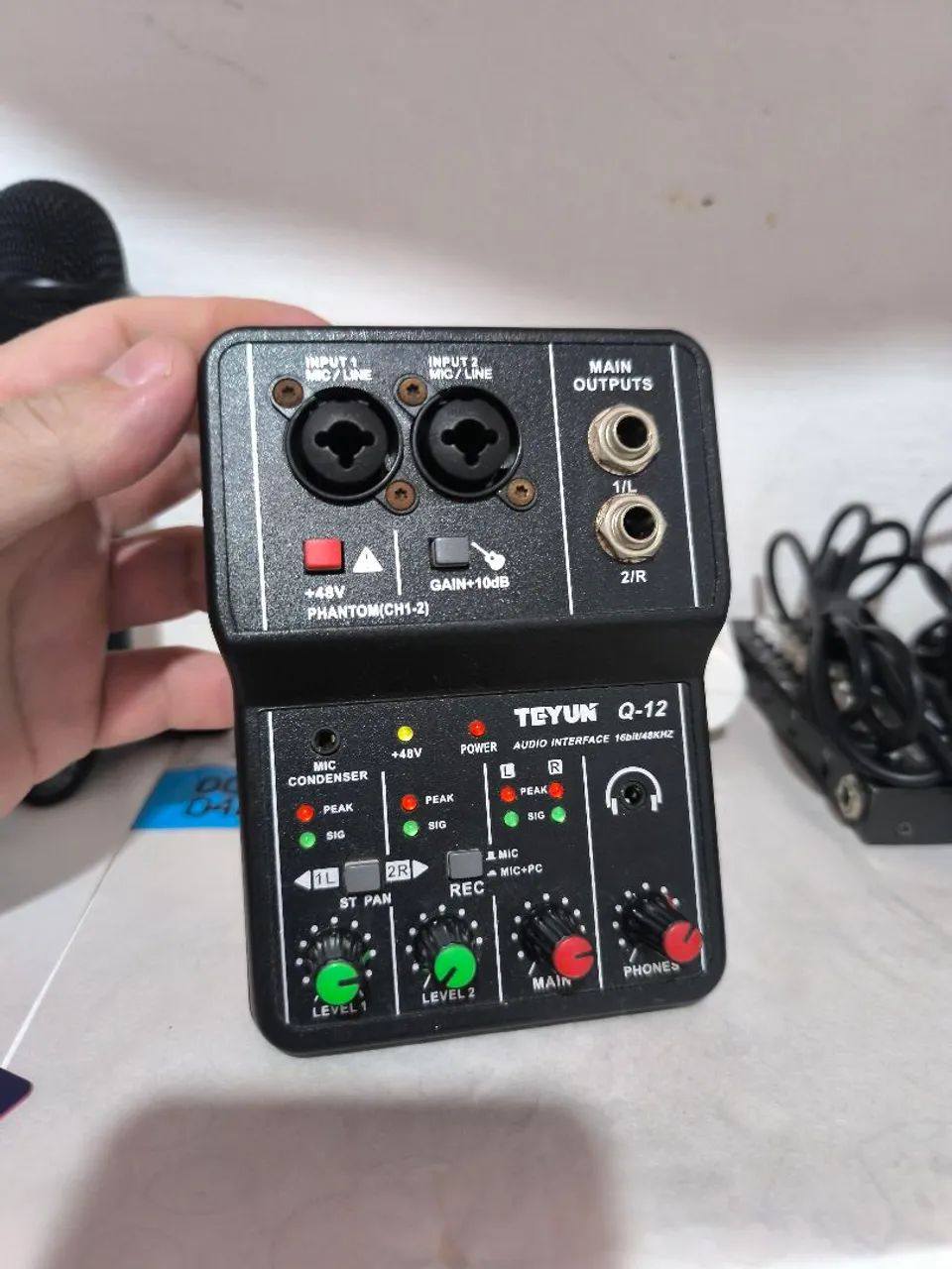Interface de áudio para gravações 