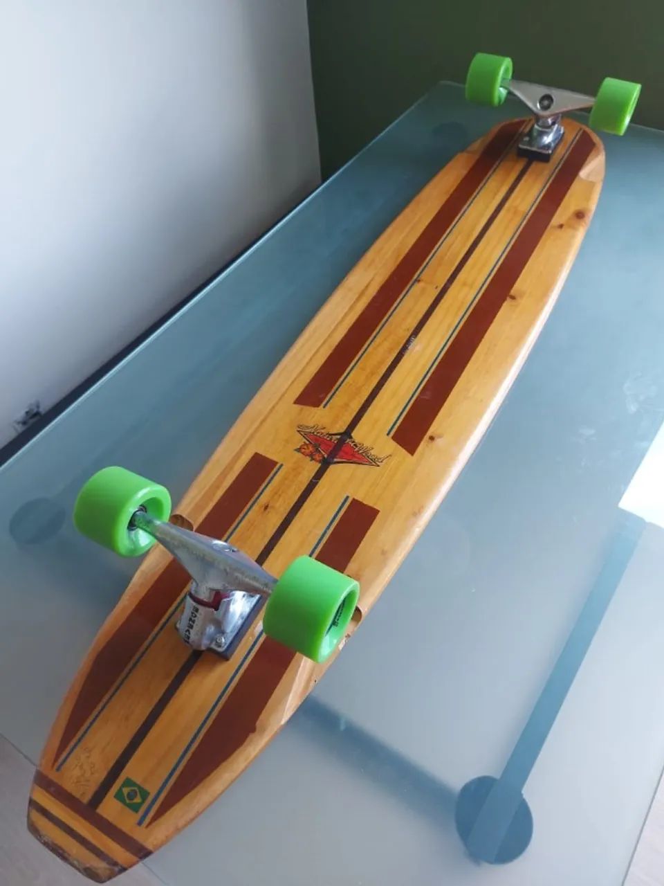 Skate Longboard Clássico Natural Wood 50 polegadas - Foto 5