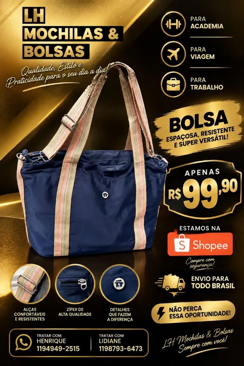 Bolsas para o dia a dia e passeios - Foto 2
