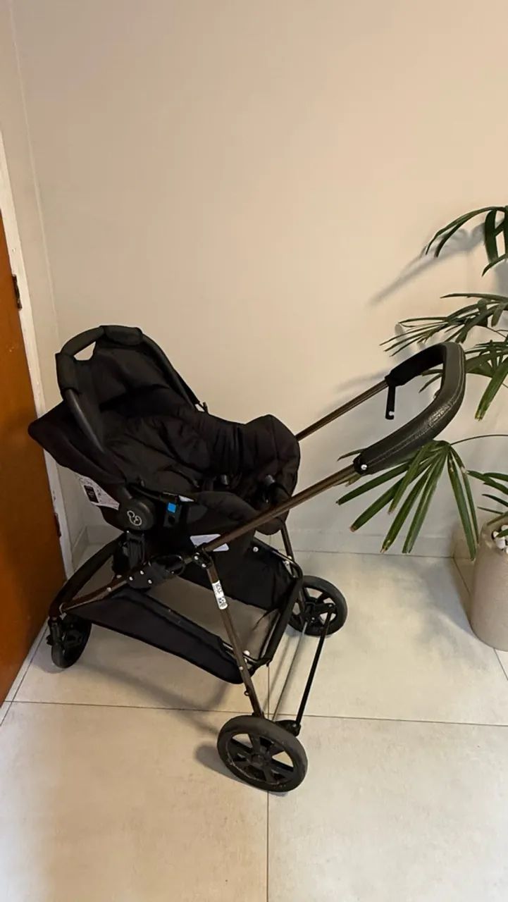 Kit carrinho de bebê + bebê conforto + base para carro - Foto 5