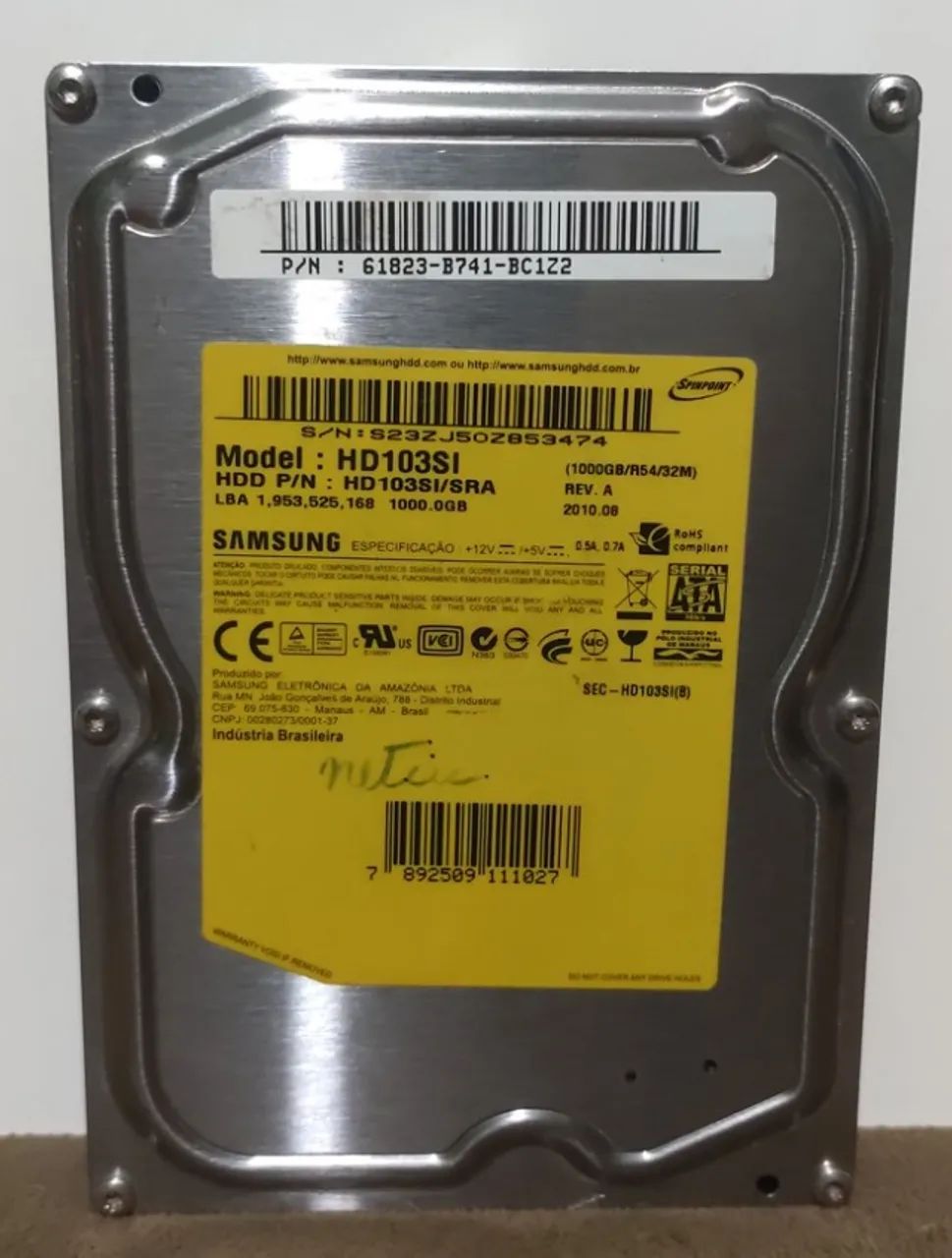 Hdd 1TB 3,5" Sata Pc Desktop Computador Dvr Camera Cftv - Hd Usados Funcionando Perfeitame - Foto 2