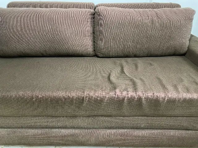 Sofá cama 4 lugares  marrom ( Fiorella Design Móveis ) com  2,17 cm de largura. - Foto 3