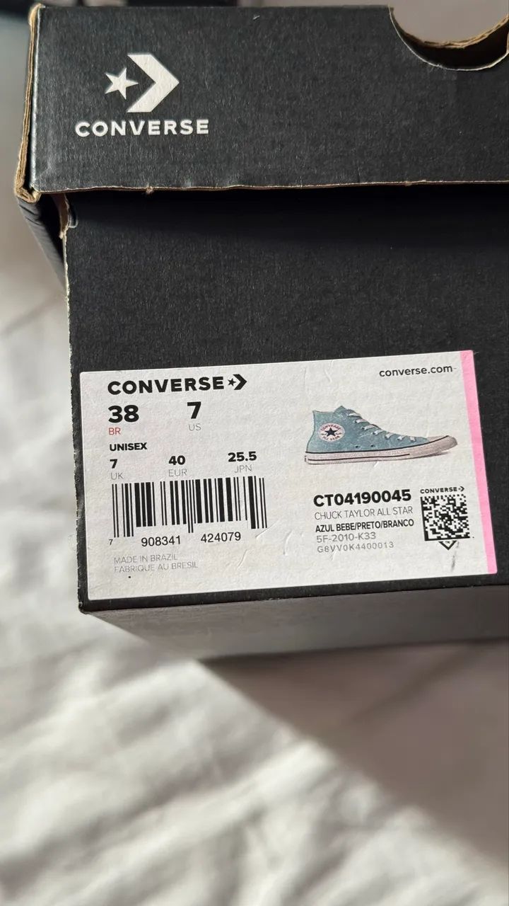 Converse All Star tamanho 38, Azul claro - Foto 4