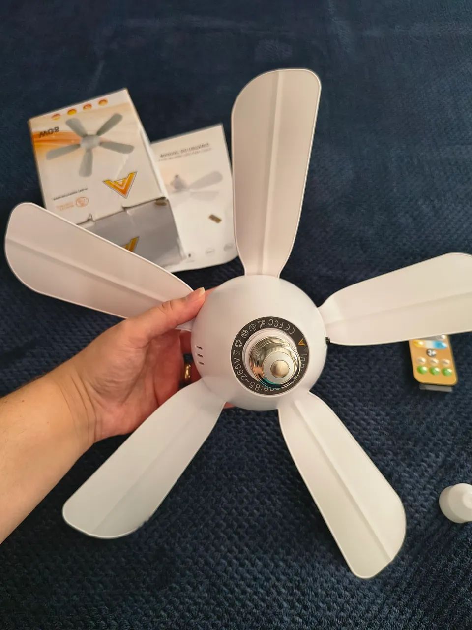 Ventilador de teto com controle e 3 modos de Luz  - Foto 2