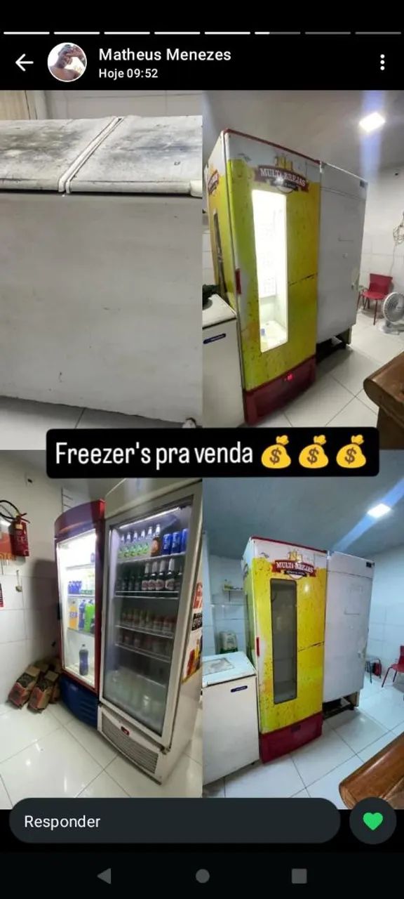 Freezer, cervejeiras e expositor 