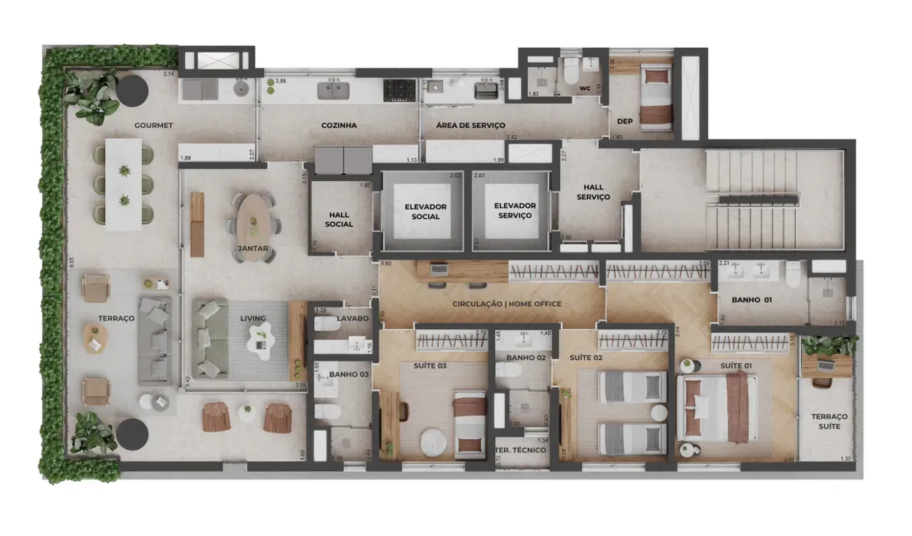 PLANTA 165m²