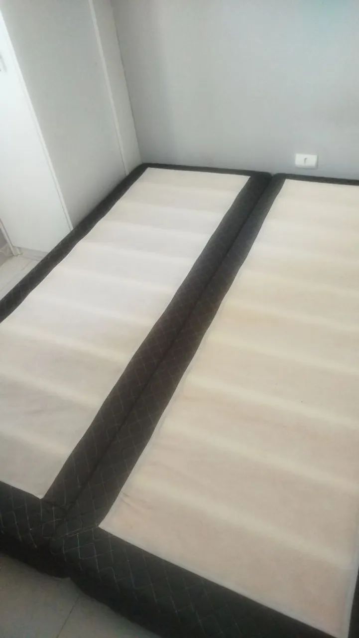 Box Cama Queen preto - Bipartido