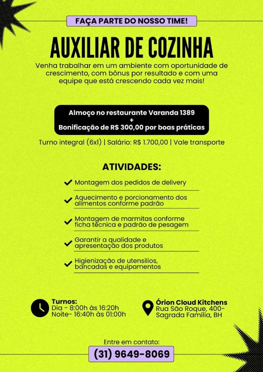 Auxiliar de Cozinha
