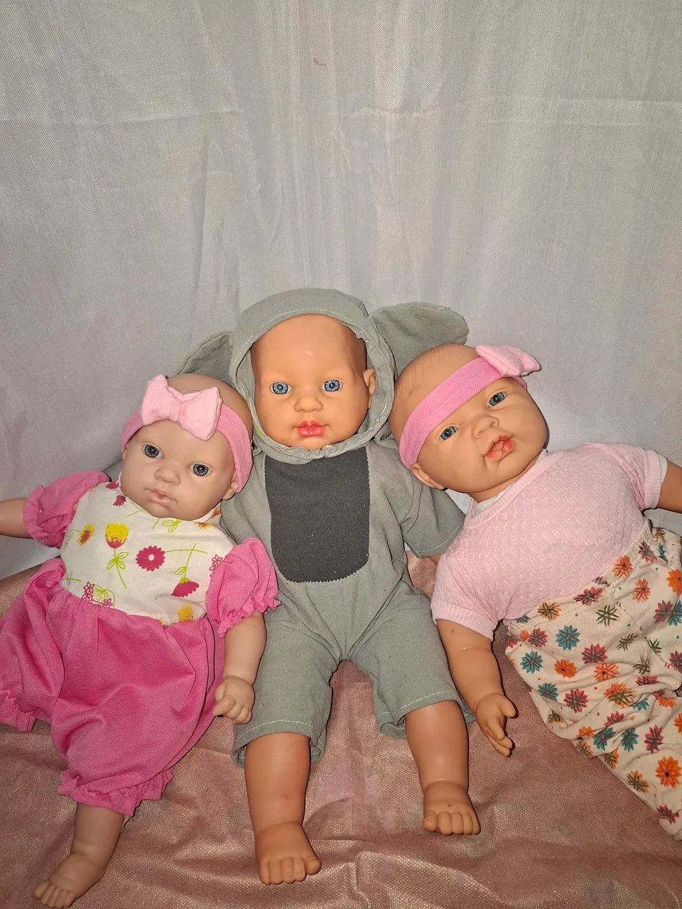 Lotinho 3 Lindas Bonecas Bebês  - Foto 3
