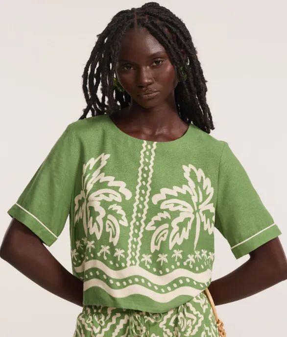 Blusa curta em viscolinho RENNER