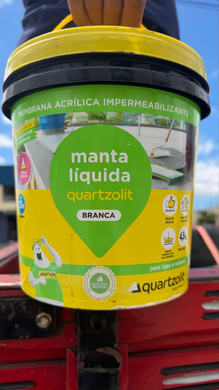 Manta liqüida branca Quartzolite 