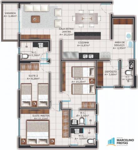Apartamentos com 85m². Park Brasil Residence, o Melhor na região do Itaperi, ao lado da UE - Foto 12