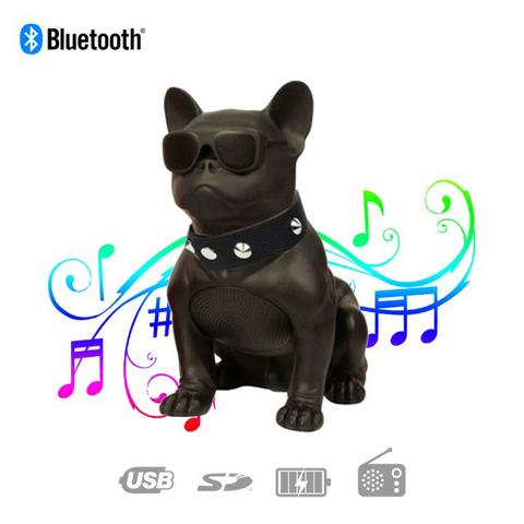 Caixa de Som Bluetooth CH-M10 Bulldog Francês Cachorro Portátil 5w Fm