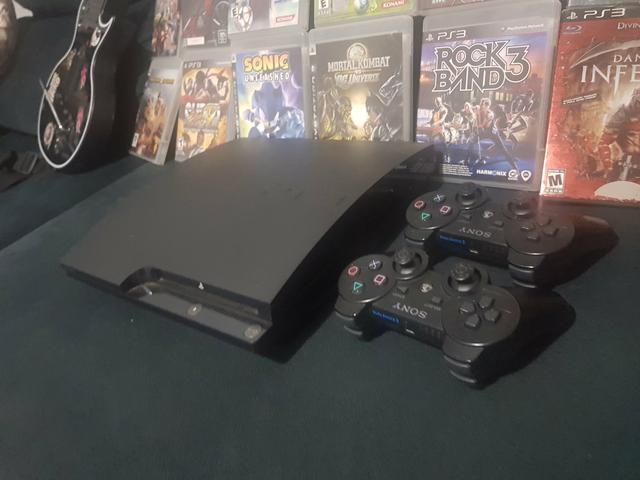 PS3 + Jogos + Guitarras Rock n' Roll - Foto 2