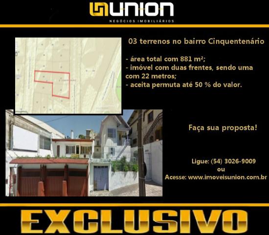 Oferta Exclusiva Imóveis Union! Terreno no Cinquentenário, próximo à AV. Júlio!