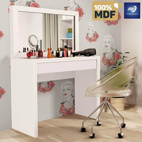 Penteadeira 100% MDF com 1 espelho e 1 gaveta #FreteGRÁTIS* #Garantia #Lacrado - Foto 2