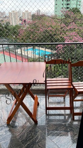 Conjunto mesa em madeira com 2 cadeiras - Foto 5