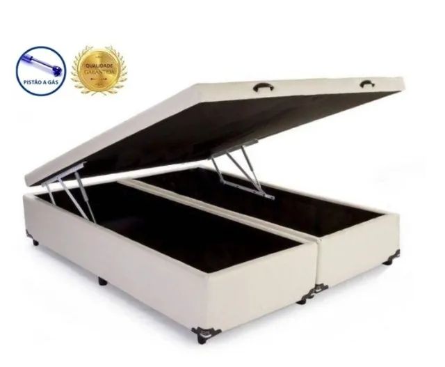 Cama Box Baú Queen Bipartido AColchoes 41x158x198 - Foto 2