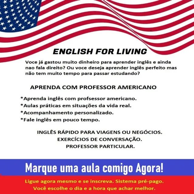 Professor de Inglês - Dica de Inglês. Diferença entre Americano e