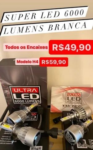 Promoção Super Led Tay Tech 6 mil Lumens Carro Van Farol Alto Baixo Milha Luz Branco 6000k - Foto 2