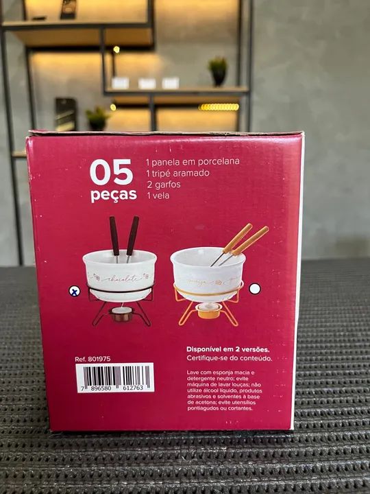Conjunto de Fondue 05 Peças em Porcelana - Foto 2