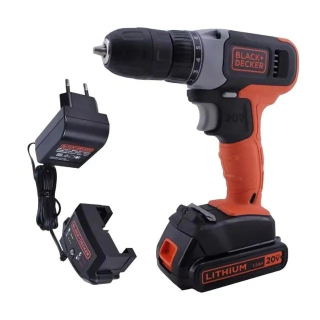 PARAFUSADEIRA E FURADEIRA  20V VVR C/ 2 VEL BCD704C1-BR