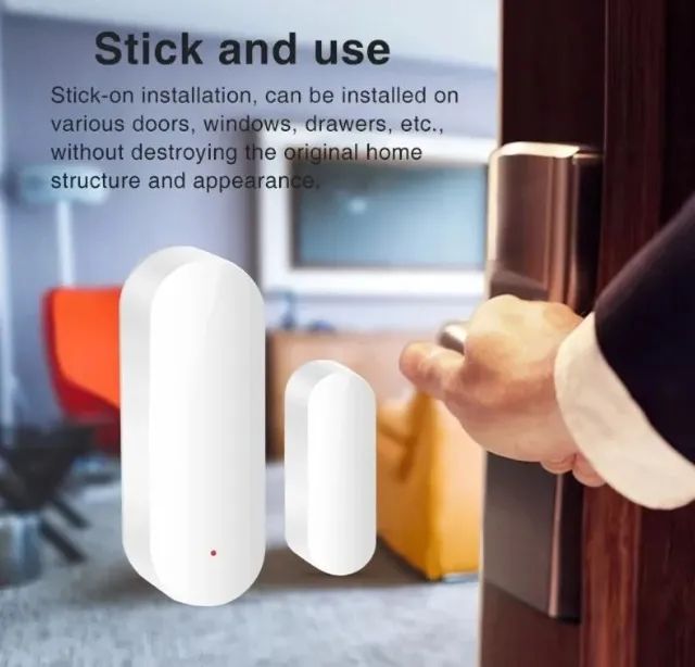 Sensor Portas e Janelas Zigbee-detectores abertos e fechado Sonoff EweLink Alexa COD-AM581 - Foto 4